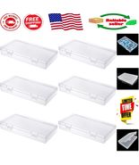 Durable 6-Piece Clear Plastic Craft Organizer with Hinge Lids - Compact ... - $43.35 CAD