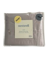 Nestwell Cotton Sateen Twin Duvet Cover Shams Set Lilac Marble Light Purple - $46.36