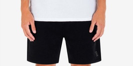 Hurley Men&#39;s Icon Boxed Sweat Shorts Black-Size XL - £23.48 GBP