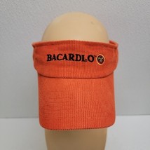 Bacardi O Rum Sun Visor Hat Orange Corduroy Strapback Adjustable Embroid... - €25,58 EUR