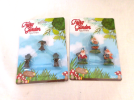 Miniature Fairy Figurines And Accessories Garden Sets + Lamp Post 6 Tota... - $113.09 MXN