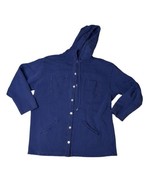 Lizwear by Liz Claiborne Women Blue Full Snap Hoodie Size Medium Pockets - £6.68 GBP