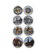 GERMANY Dr. Merkle Atelier German Hand Crafted 8 Coaster Plates 4&quot; Münch... - $1,514.28 MXN