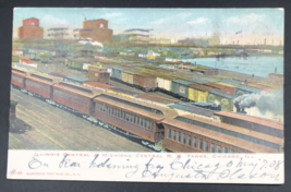 1908 Illinois Central &amp; Michigan Central Railroad Yards IC &amp; MC Chicago Postcard - £10.94 GBP