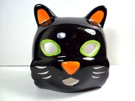 Black Cat ceramic Halloween tea light or votive holder 3.25&quot; tall New - £4.78 GBP