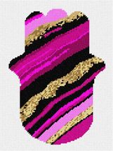 Pepita Needlepoint Canvas: Hamsa Geode Magenta, 7&quot; x 9&quot; - £39.15 GBP+