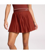 Calia Pleated Mesh Skort Red Brown Size XS 15&quot; Lenght Elastic Wasit Tennis - €25,74 EUR