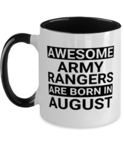 Funny Army Rangers August Birthday Mug - Awesome - 11 oz Two-tone Coffee Cup  - £14.57 GBP
