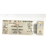Dec 4 2011 Bengals @ Steelers Ticket Ben Roethlisberger Sets Completion ... - £77.84 GBP