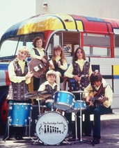 The Partridge Family cast pose with instruments by tour bus Get Happy 8x10 photo - $10.99