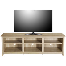 Classic Tv Stand For Tvs Up To 80 Inches, 70 Inch 6 Cubby Storage Compartment - £129.06 GBP