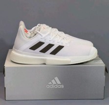 NEW Men&#39;s Adidas SoleMatch Bounce Tennis Shoes H69211 White / Black Sz 10 - $118.79