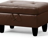 The Brown, 28&quot; X 19&quot; X 17&quot; Ottoman Bench With Hinged Lid For Living Room, - $116.93