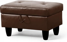 The Brown, 28&quot; X 19&quot; X 17&quot; Ottoman Bench With Hinged Lid For Living Room, - £91.47 GBP