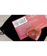 Brecciated Jasper Healing Crystal Heart 35mm with Pouch Info Card Shaman... - $9.04