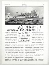 1930 Print Ad Ludership 45 Express Cabin Runabout Boat Luders Marine Sta... - £9.32 GBP