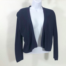J. Jill Navy Blue Long Sleeve Open Cardigan Sweater Shrug Wm&#39;s XS - £12.44 GBP