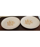 Vintage Golden Wheat Gold Trim Made in the USA Set of Five (5) Ceramic P... - $411.50 MXN