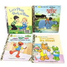 4 Books First Little Golden Books Muppets Jungle book peek-a-boo - £7.82 GBP