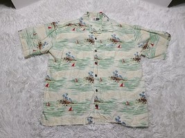 Bubba Forest Gump Shrimp Hawaiian Camp Shirt XL Lt. Dan&#39;s Aloha Gear Tro... - £17.44 GBP