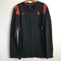 USC Trojans Coach On Field Shirt L Black Red Nike Dri Fit Crew Neck Long... - £22.08 GBP