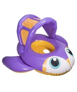 Swimways ~ Sun Canopy ~ Inflatable Baby Boat ~ Purple Penquin ~ 9-24 Months - $42.08 CAD