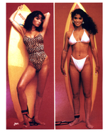 BETSY RUSSELL sexy swimwear 1980&#39;s color 8x10 surfer girl two-shot - $7.99