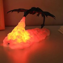 Christmas Gift LED Creative Fire breathing Dragon shape Table Lamp 3D Re... - £31.17 GBP