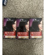 3X SCHWARZKOPF KERATIN PERMANENT HAIR COLOR CREAM, 1.1 MIDNIGHT BLACK - $26.17