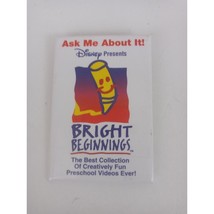 Vintage Disney Presents Bright Beginnings Promo Button Pin - $157.11 MXN