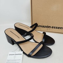 Amazon Essentials Women&#39;s Sandals Sz 8 M Black Ankle Strap Casual Shoes - $18.87