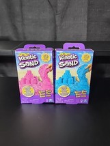 New! 2 Pack Kinetic Sand Neon Blue &amp; Pink 8oz Magic Squeezable Sand Never Dries  - £15.73 GBP