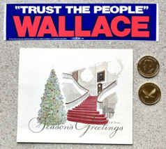 1968 Governor George Wallace Tin Token Coin Bumper Sticker 1973 Holiday ... - $19.99