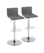 LumiSource Mason Barstools: Chrome, Walnut, Grey - $5,884.67 MXN