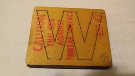 Accucut 4&quot; wooden die cut W BLOCK - $29.47
