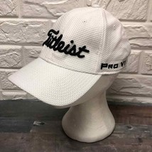 Titleist x FOOTJOY Mesh Hat Cap FJ Pro V1 Logo White Stretch - £17.16 GBP
