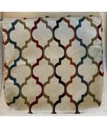 Set of 2 Pillow Covers Colorful Trefoil Pattern Woven 19 In X 18 In Zip ... - $455.36 MXN