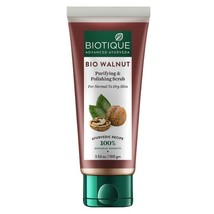 Biotique Bio Walnut Purifying &amp; Polishing Scrub 100 gm Face Skin Body Neem Care - £14.50 GBP