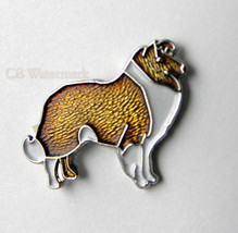 Collie Lassie Dog Animal Lapel Pin Badge 1 Inch - £4.50 GBP