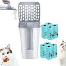 Cat Litter Scooper with Holder: 2 in 1 Portable Kitty Integrated Detachable Deep - £22.67 GBP