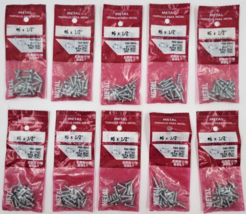 Crown Bolt #6 X 1/2&quot; Slotted Pan Head Metal Screws 18 Pack Silver Zinc L... - $12.00