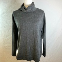 The North Face Charcoal Gray Cowl Neck Top Women Small High Low Hem EUC - $28.71