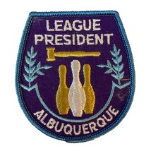 Vintage Bowling Albuquerque League President Jacket Patch * MINT - £11.65 GBP
