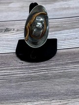 Art By Amy Labbe spoon hat ring in Brushed Silver - size 7.5 - $82.17