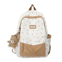 Girl Trendy Nylon Kawaii Flannel  Bag Ladies Cute College Backpack Women Travel  - £61.93 GBP