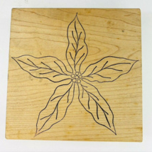 Magenta Canada Poinsettia Christmas Flower Holiday Vintage Rubber Stamp ... - £19.97 GBP