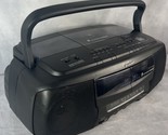 Vintage 90s Boombox 5 Disc Changer CD Dual Cassette Sharp WQ-CH400 Tested! - £91.77 GBP