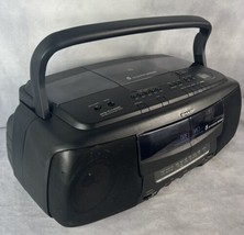 Vintage 90s Boombox 5 Disc Changer CD Dual Cassette Sharp WQ-CH400 Tested! - £92.13 GBP