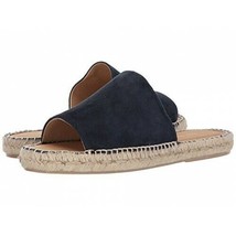 Matt Bernson Women&#39;s Palma Slides in Ink Suede, Blue Leather Sandal $150... - £55.52 GBP