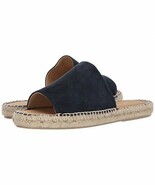 Matt Bernson Women&#39;s Palma Slides in Ink Suede, Blue Leather Sandal $150... - $94.35 CAD